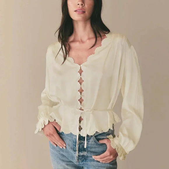 Doen | Tops | Doen Elayne Top In Mother Of Pearl | Poshmark